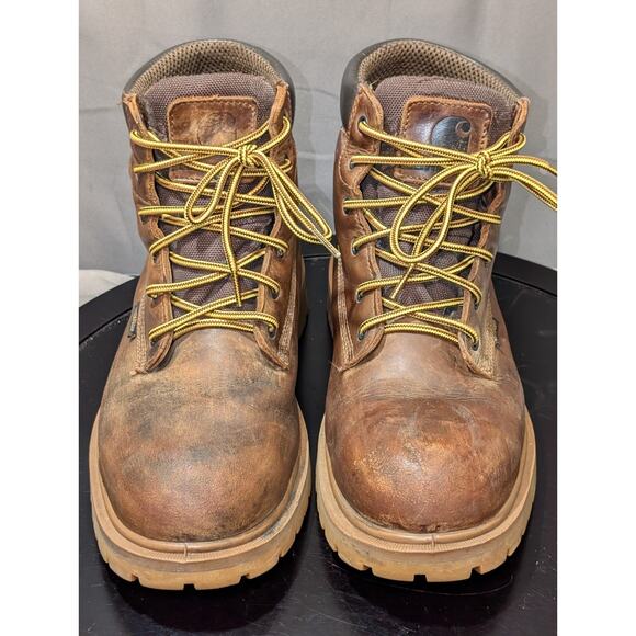 Carhartt Leather Work Boots Mens 11 3727 Eh Soft Toe Waterproof - Picture 4 of 8